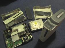 Chipped games console