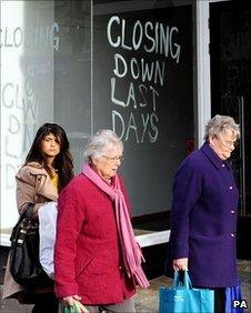 Shoppers in Leeds