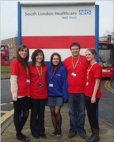 A group of hospital volunteers