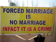 Anti-forced marriage sign