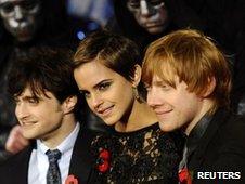 Daniel Radcliffe, Emma Watson and Rupert Grint.