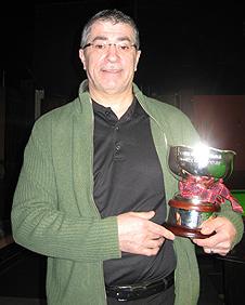 John Rae holds the new Scottish Professional Championship trophy