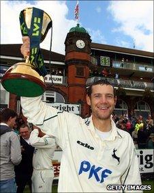 Chris Read with the County Championship trophy