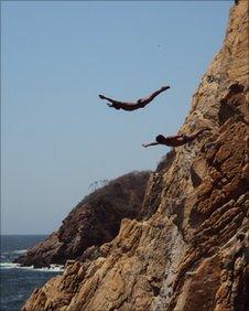 Divers in Acapulco