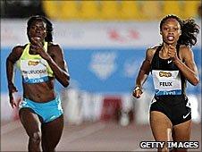 Christine Ohuruogu and Allyson Felix