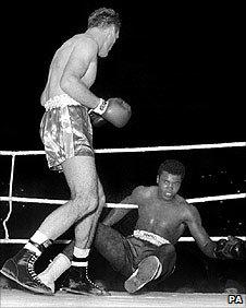 Henry Cooper floors Cassius Clay in 1963