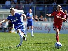 Dani Buet of Chelsea scores the opening goal