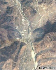 Satellite image of Yodok prison camp taken on 7 April 2011 (Image: Amnesty International/Digital Globe)