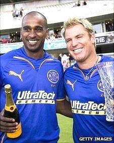 Dimitri Mascarenhas and Shane Warne