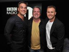 Robbie Williams, Chris Moyles and Gary Barlow