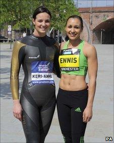 Keri-Anne Payne (left), Jessica Ennis