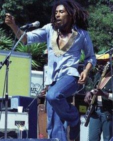 Bob Marley performing