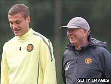 Nemanja Vidic and Sir Alex Ferguson