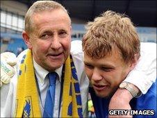 Manager Terry Brown and goalkeeper Seb Brown