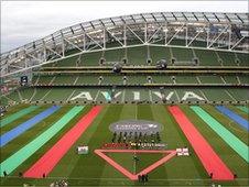 A tiny Aviva Stadium crowd watched the Nations Cup clash