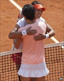 Li Na and Francesca Schiavone