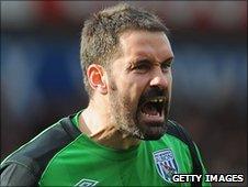 West Bromwich Albion goalkeeper Scott Carson