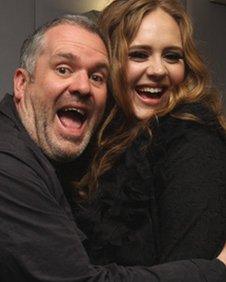 Chris Moyles and Adele