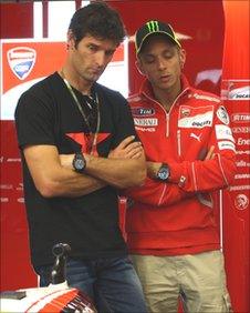 Mark Webber and Valentino Rossi