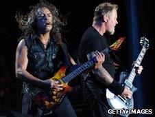 Kirk Hammett and James Hetfield from Metallica