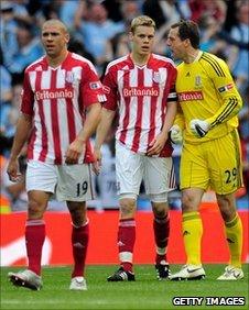 Stoke City players after losing FA Cup Final to Manchester City