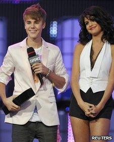 Justin Bieber and Selena Gomez