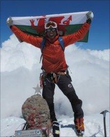 Richard Parks on the top of Mount Elbrus