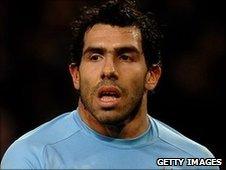 Manchester City striker Carlos Tevez