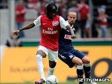 Gervinho goes past Miso Brecko of Cologne