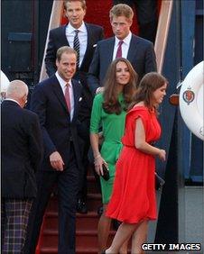 The Duke and Duchess of Cambridge, Prince Harry and Princess Eugenie