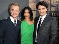 Tom Felton, Freida Pinto and James Franco