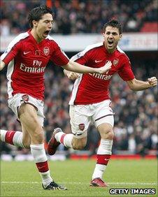 Samir Nasri and Cesc Fabregas