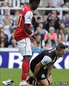 Alex Song and Joey Barton