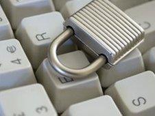 Keyboard with a padlock