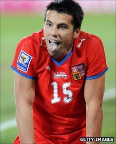 Czech Republic striker Milan Baros