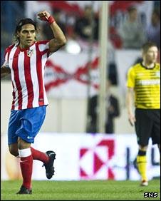 Atletico celebrate against Celtic