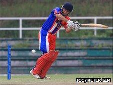 Dean Morrison in action against Guernsey