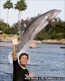 Sir Cliff Richard with dolphin