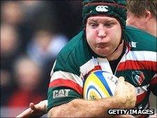 Thomas Waldrom on the charge for Leicester