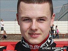 Stoke Potters rider James Sarjeant