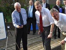 Scottish Justice Secretary Kenny MacAskill and Olympic sprint champion Allan Wells