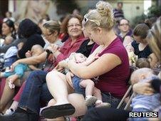 Woman breastfeeding