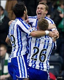 Kilmarnock celebrate James Fowler's goal