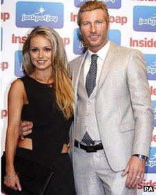 Robbie Savage with TV dance partner Ola Jordan