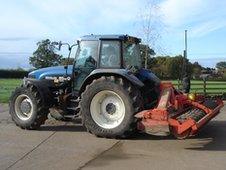 A tractor on a farm