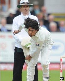 Mohammad Amir at the 4th test at Lord's, 27/08/2010