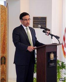 Pakistan's former ambassador to the United States, Husain Haqqani, at the embassy in Washington on March 9, 2011.