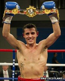 Anthony Crolla with the British lightweight belt