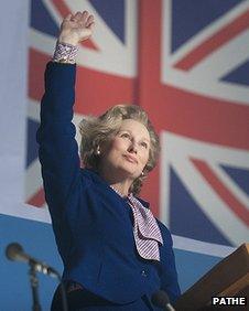 Meryl Street as Margaret Thatcher in the film The Iron Lady