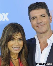 Paula Abdul and Simon Cowell